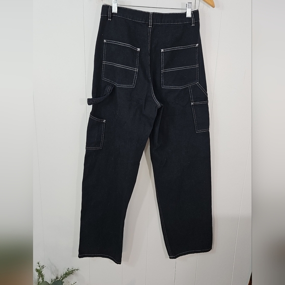 NWOT Garage Carpenter Pants Size 5 White Stitching | Wide Leg.| Goth Streetwear - Picture 14 of 16